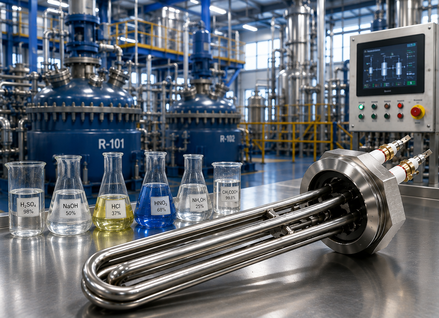 Chemical industry heating application