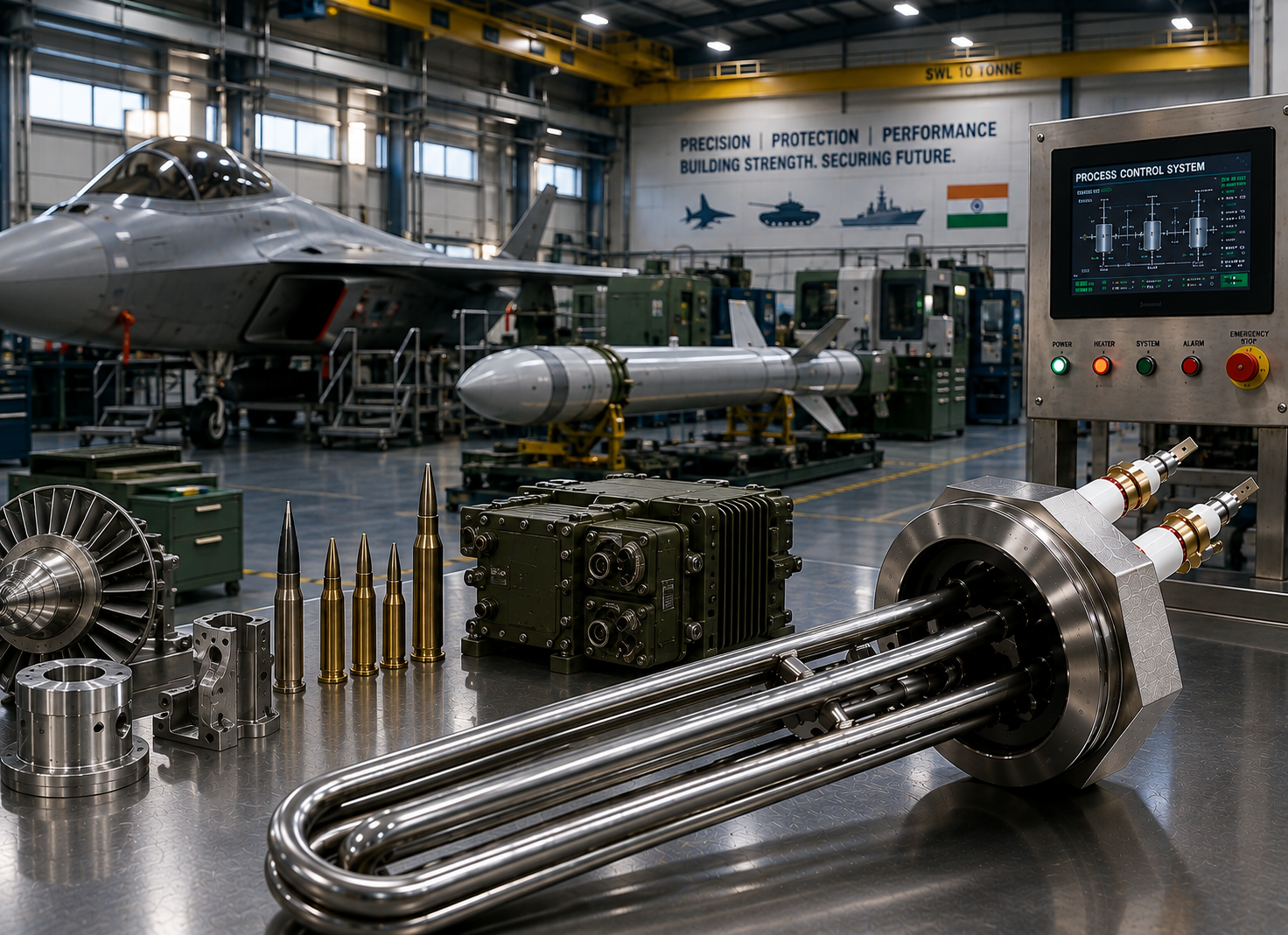 Defence industry heating application
