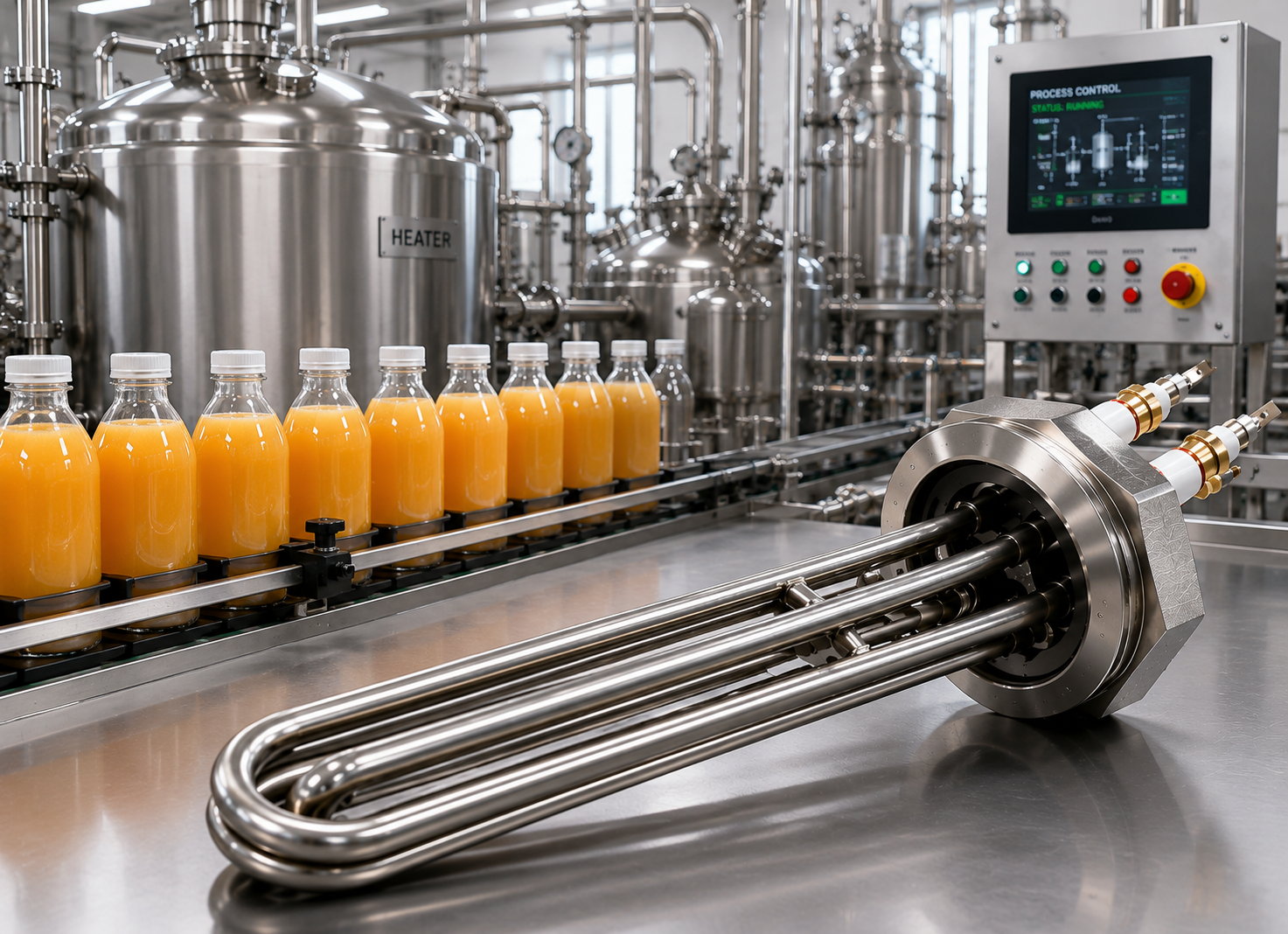 Food and beverage industry heating application