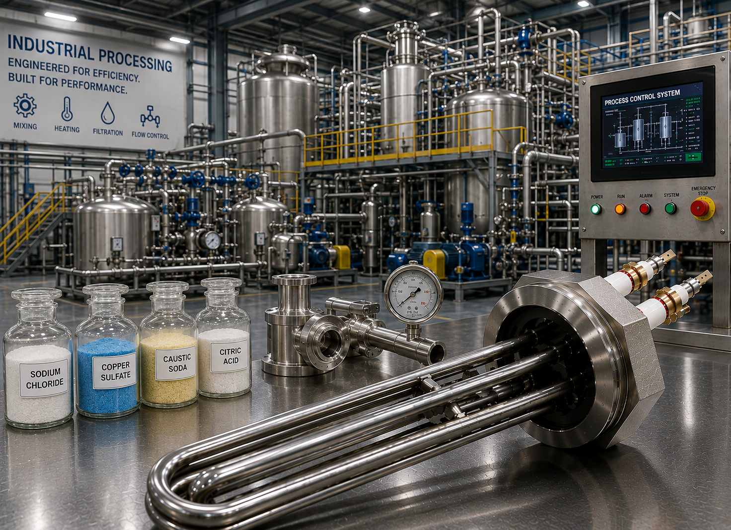 Industrial processing heating application