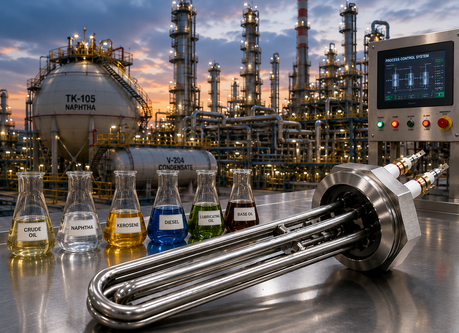 Petrochemical industry heating application