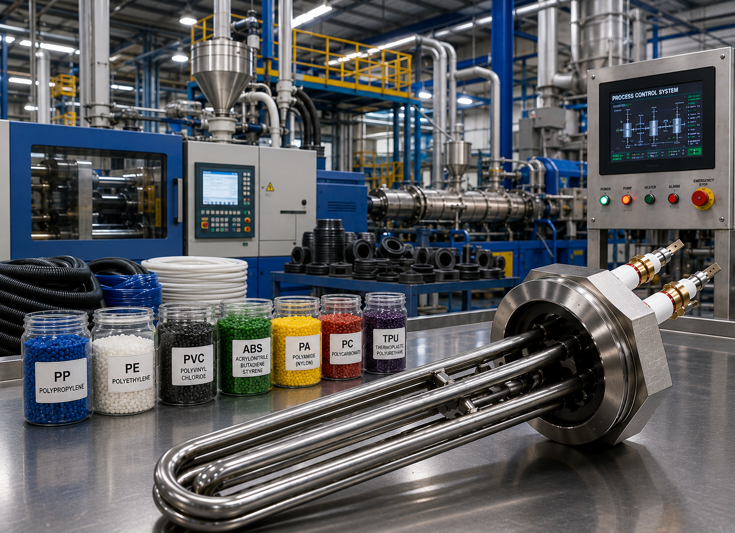 Plastics and rubber industry heating application
